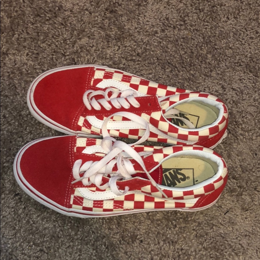 Checkered Red Vans